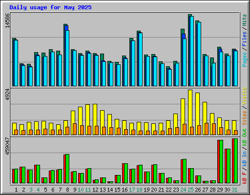 Daily usage for May 2025