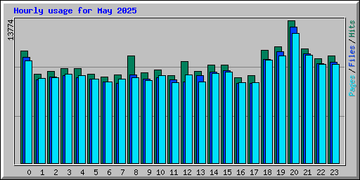 Hourly usage for May 2025